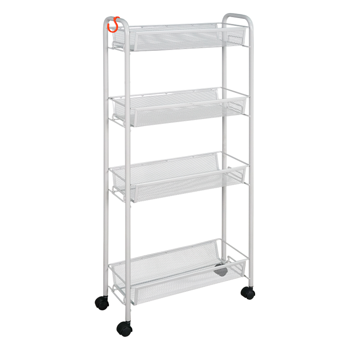 Этажерка "ладья 14к" 4 корзины (450*180*985 мм) на колесах, серый (1) э 372 с