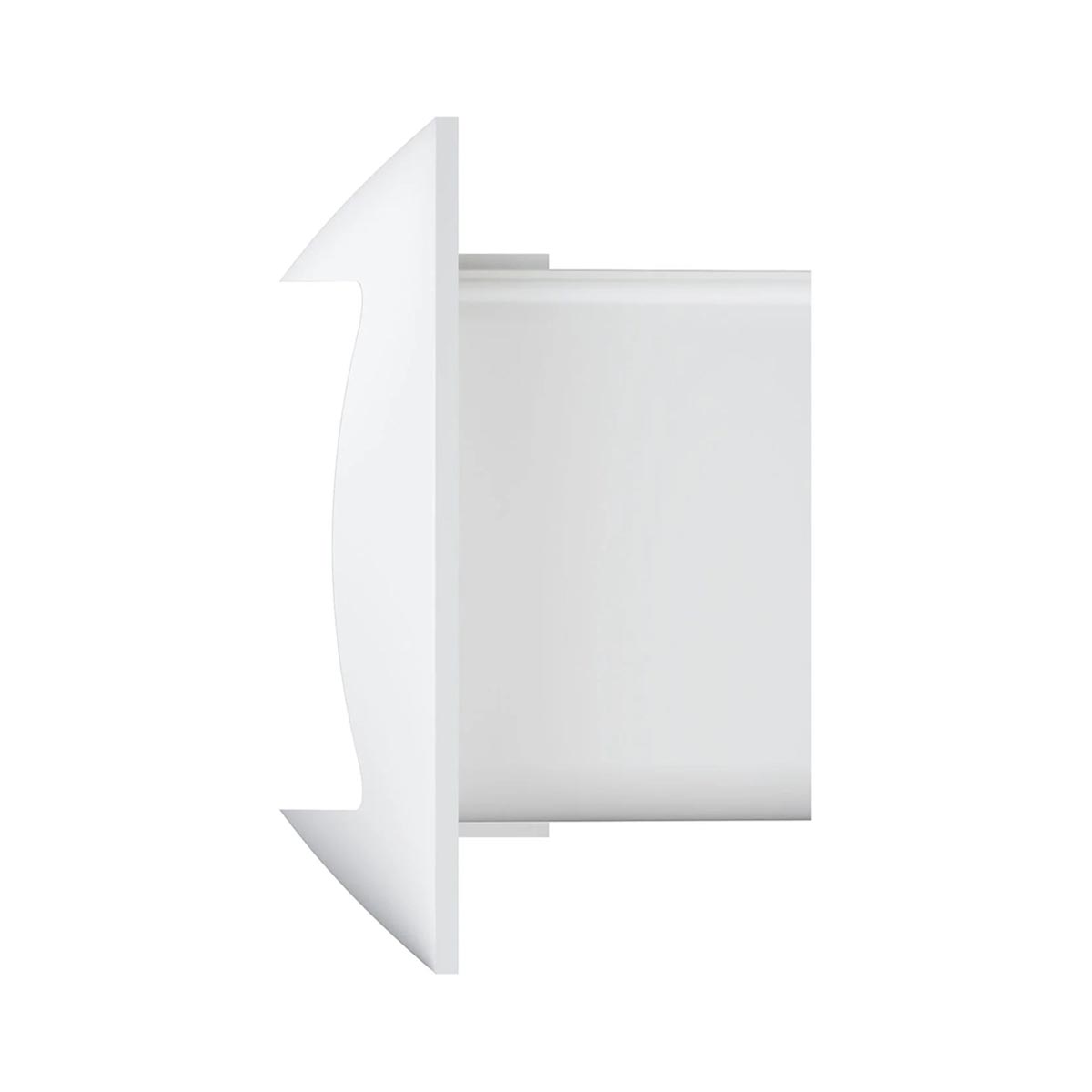 Решетка вентиляц. приточно-вытяжная 140 х 85 мм с фланцем abc-пластик (1/24) "эра" 511рсф