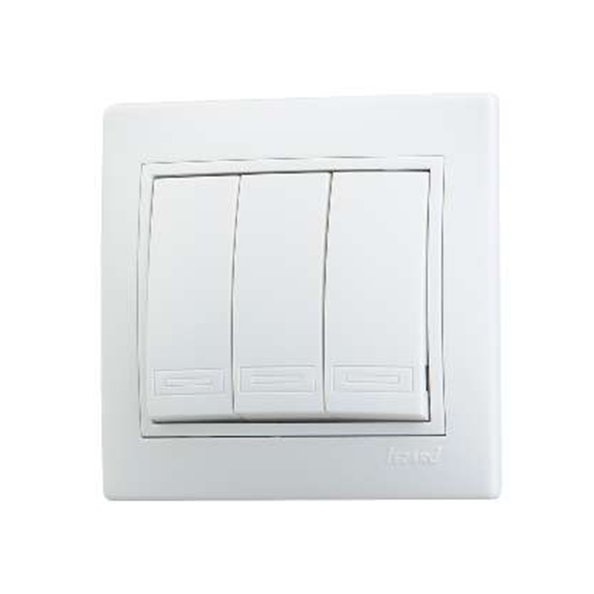 Выключатель "mira" 3-х кл., белый (1/10/120) "lezard" 701-0202-109