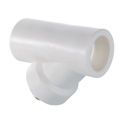 Фильтр сетчатый косой 32 мм ВВ PP-R под пайку VALTEC белый