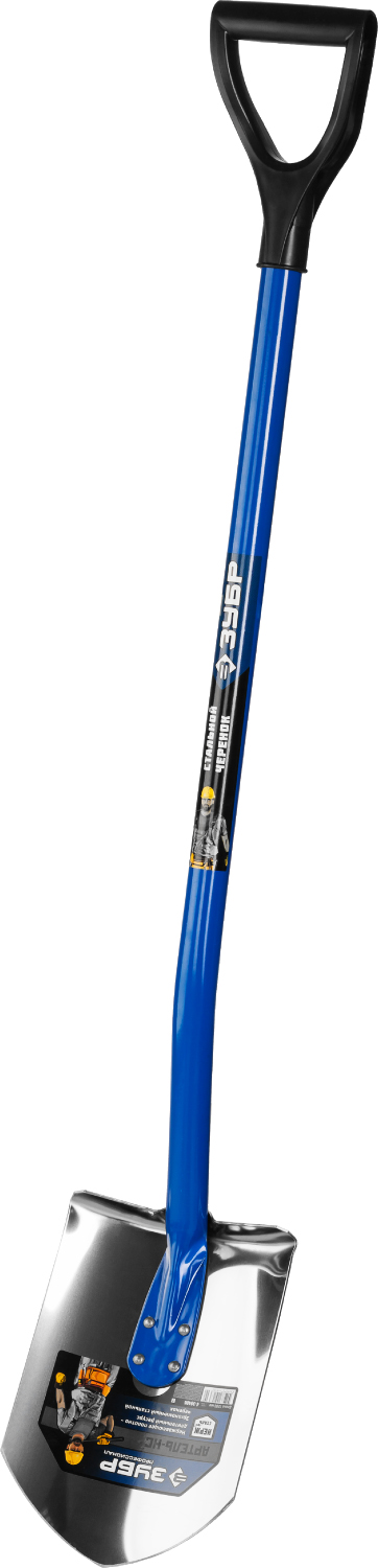 ЗУБР Артель-НС, 280 х 190 х 1200 мм, полотно 2 мм, нержавеющая сталь, закалено, стальной изогнутый черенок, штыковая лопата, Профессионал (4-39406)