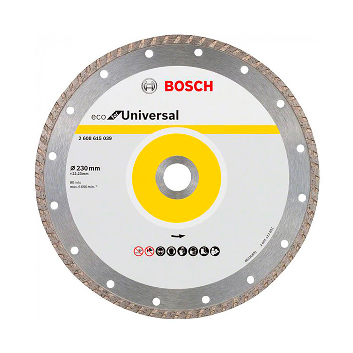 Круг отрезной алмазный универс. "eco universal turbo" 230 х 3,0 х 22,2 мм (1) "bosch" 2608615039