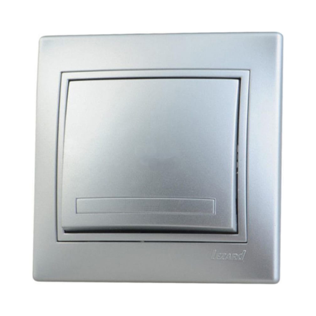 Выключатель "mira" 1 кл., серый металлик (1/10/120) "lezard" 701-1010-100