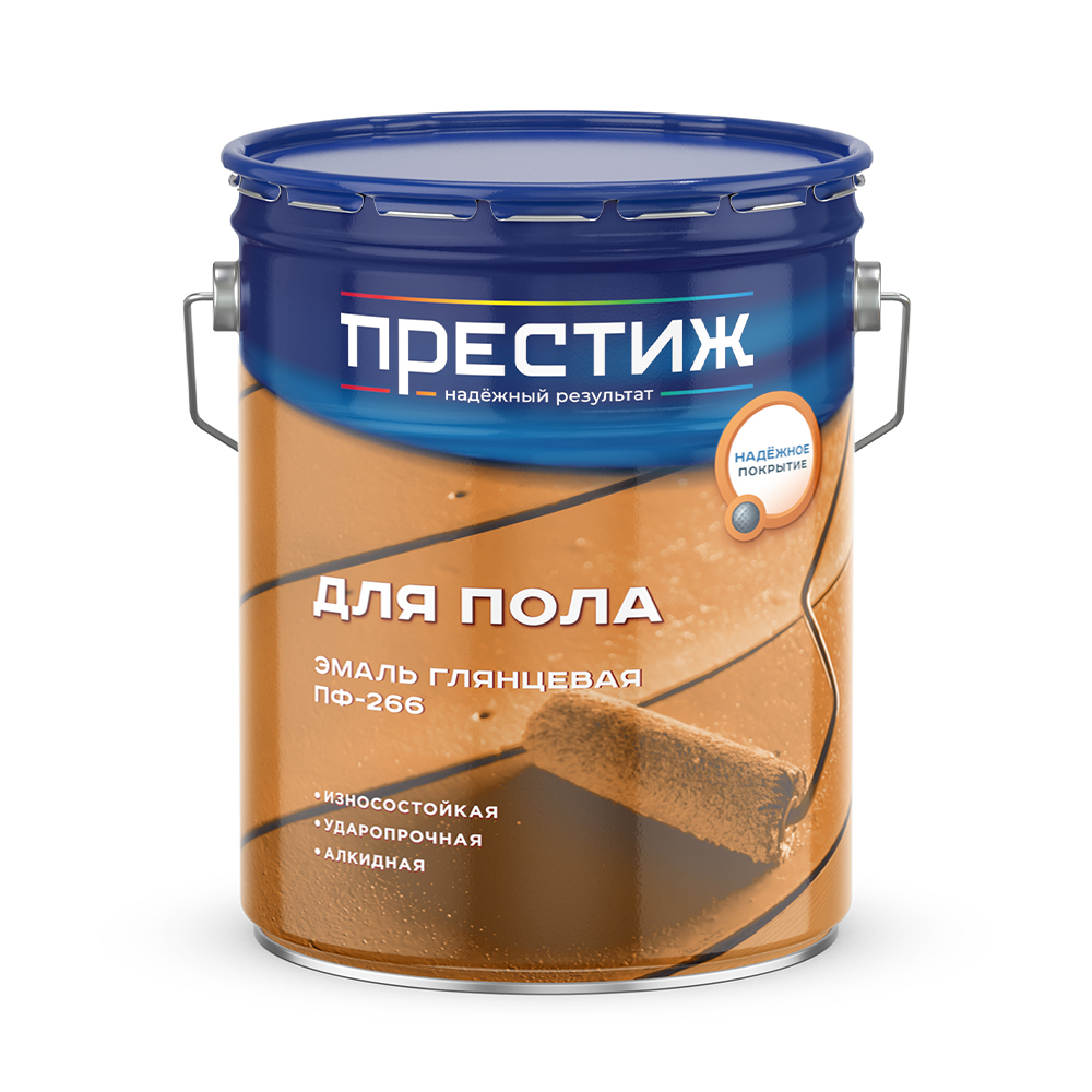 Эмаль пф-266 красно-коричневая 20 кг (1) "престиж"