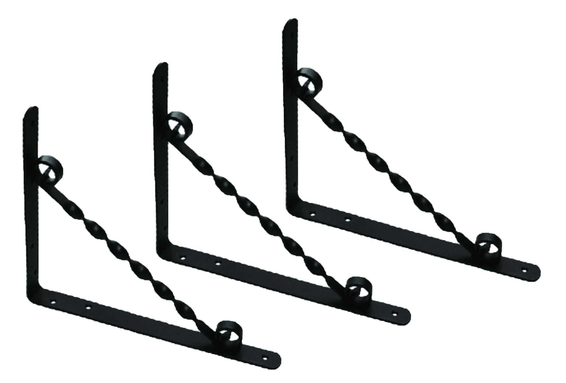 Кронштейн фигурный  150 х 125 черный (10) домарт