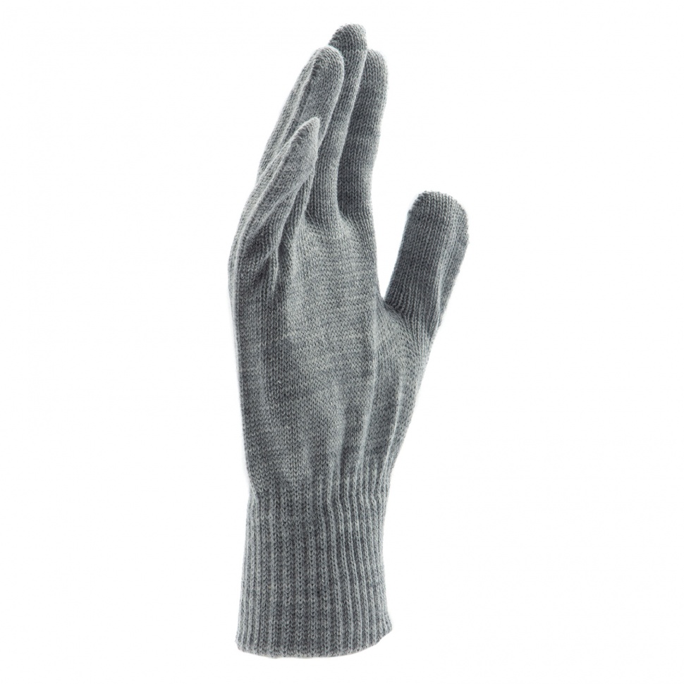 Перчатки трикотажные, акрил, серая туча, двойная манжета Сибртех (68672)