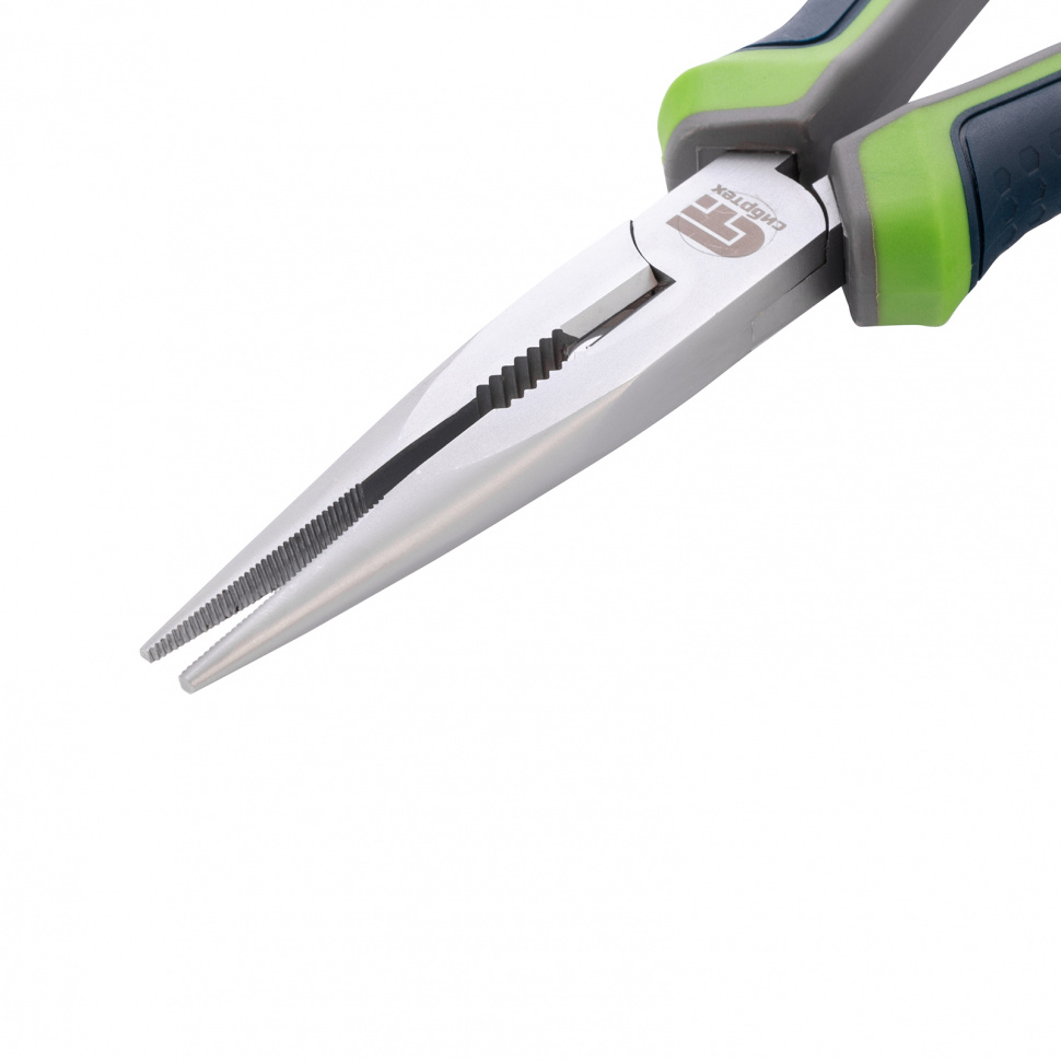 Длинногубцы прямые, 200 мм, трехкомпонентные рукоятки Сибртех (17115)