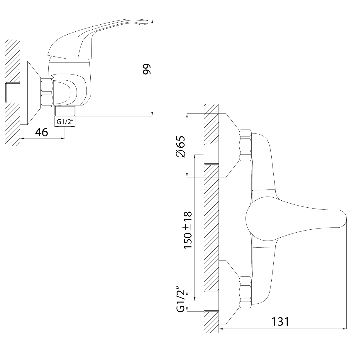 Смеситель для душа  a35-41  (1/12) "rossinka"