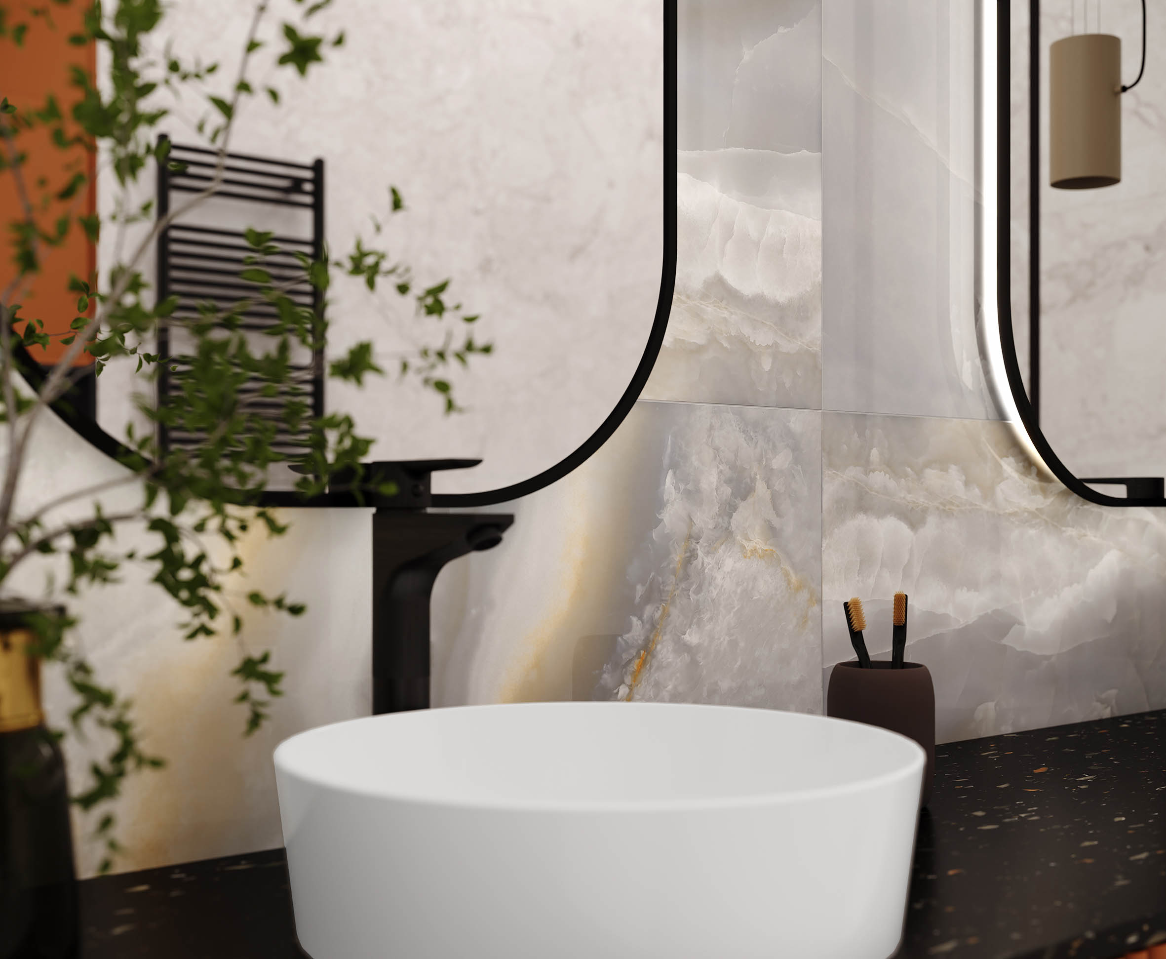 Onyx azul керамогранит серый полированный 60x120