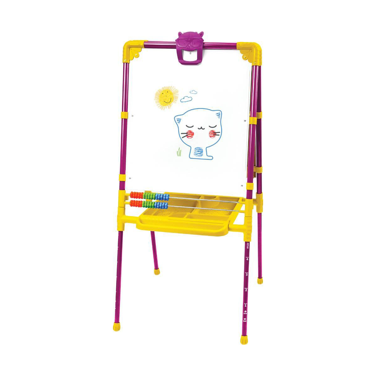 Мольберт детский двустор. с пеналом м2л/сн2 (сиреневый) (1) "ника"