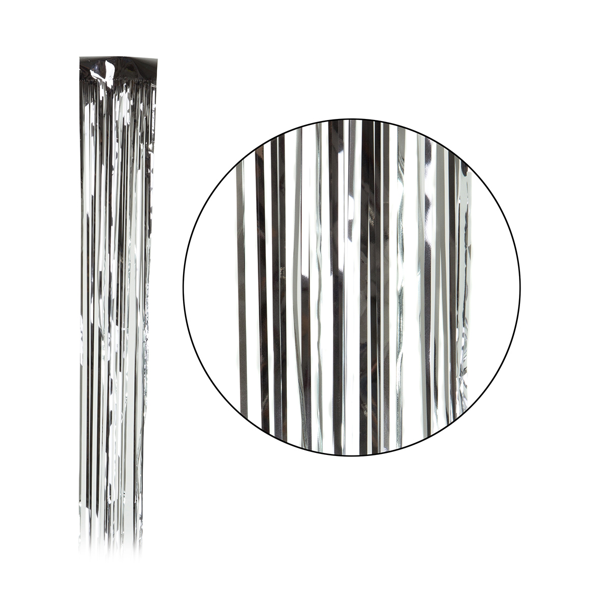 Дождик 1,5 м*7,5 см серебристый (1/500) "волшебная страна"