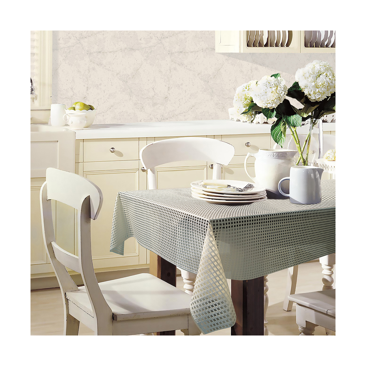 Скатерть пвх "элегия" 110*135 см (1/15) 001-white