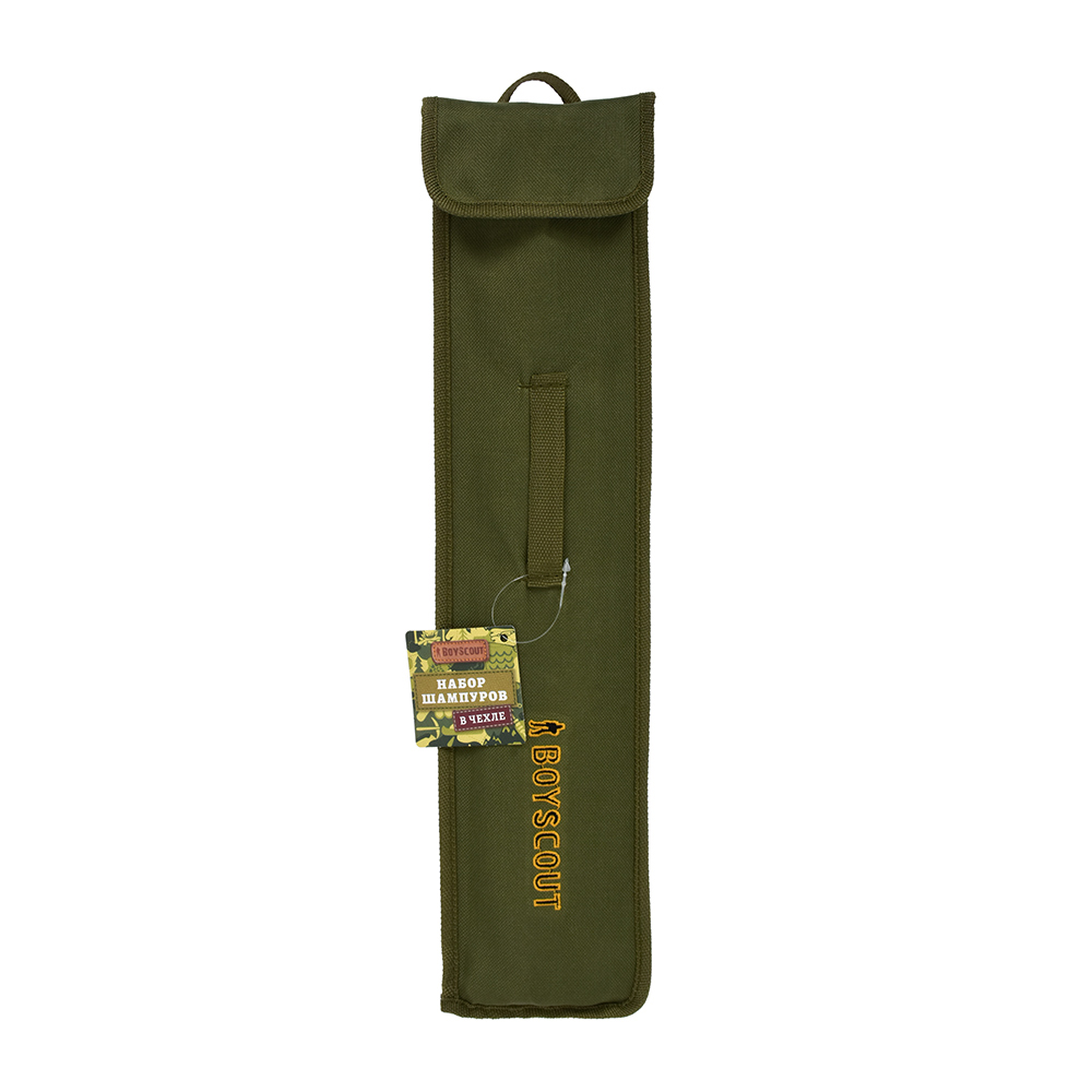Шампуры хром. 45 см (набор 6 шт.) в чехле (1/12) "boyscout" 61327