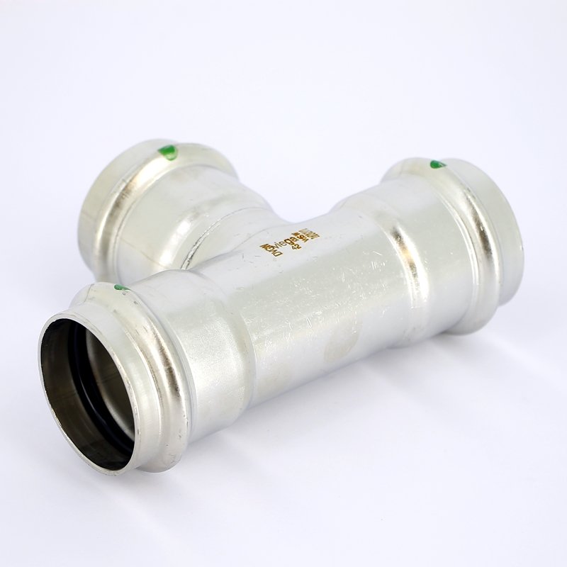 Тройник пресс 42 нержавеющая сталь Sanpress Inox VIEGA