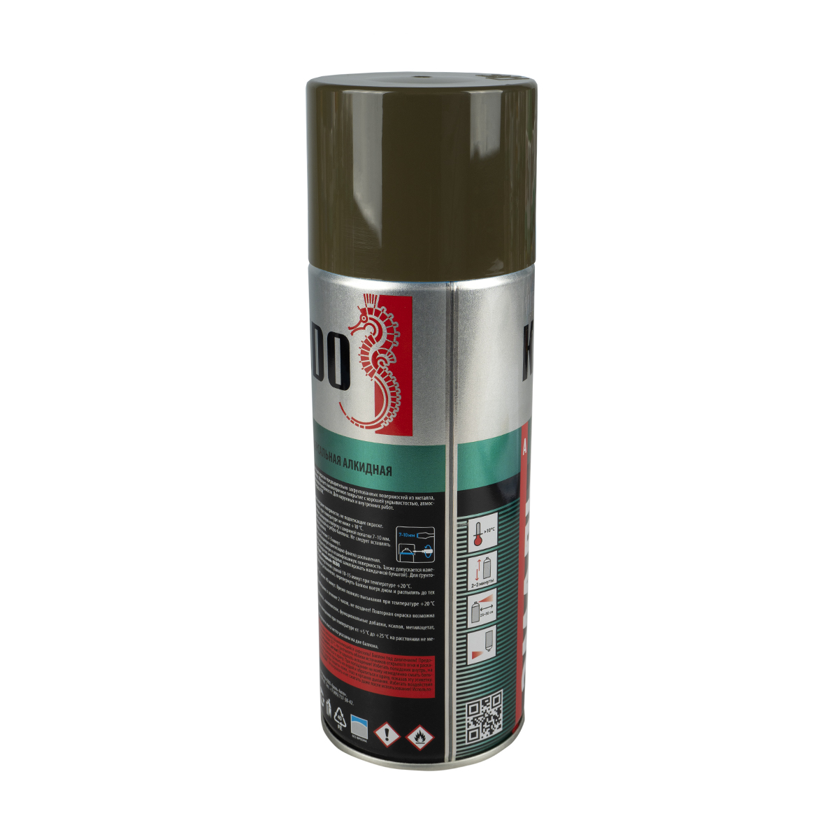 Краска аэрозоль хаки 520 мл (12) "kudo" ku-1005