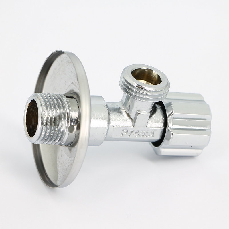 Вентиль угловой 1/2'х1/2' НН для подключения бачков/смесителей хромированный UNI-FITT рукоятка пласт