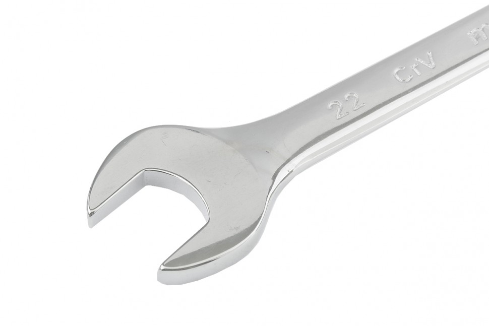 Ключ комбинированный, 22 мм, CrV, полированный хром Matrix (15166)