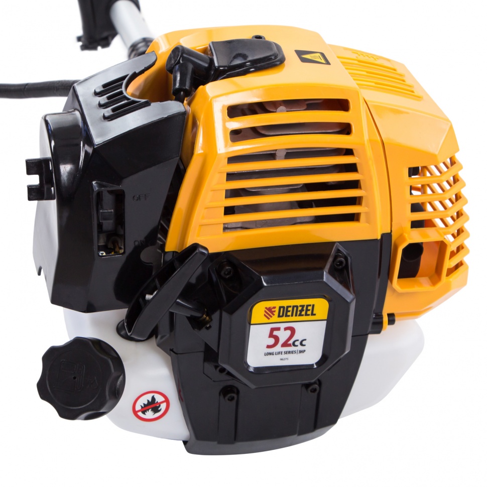 Триммер бензиновый DR-52, 52 см3, неразъемная штанга, состоит из 2 частей Denzel (96275)