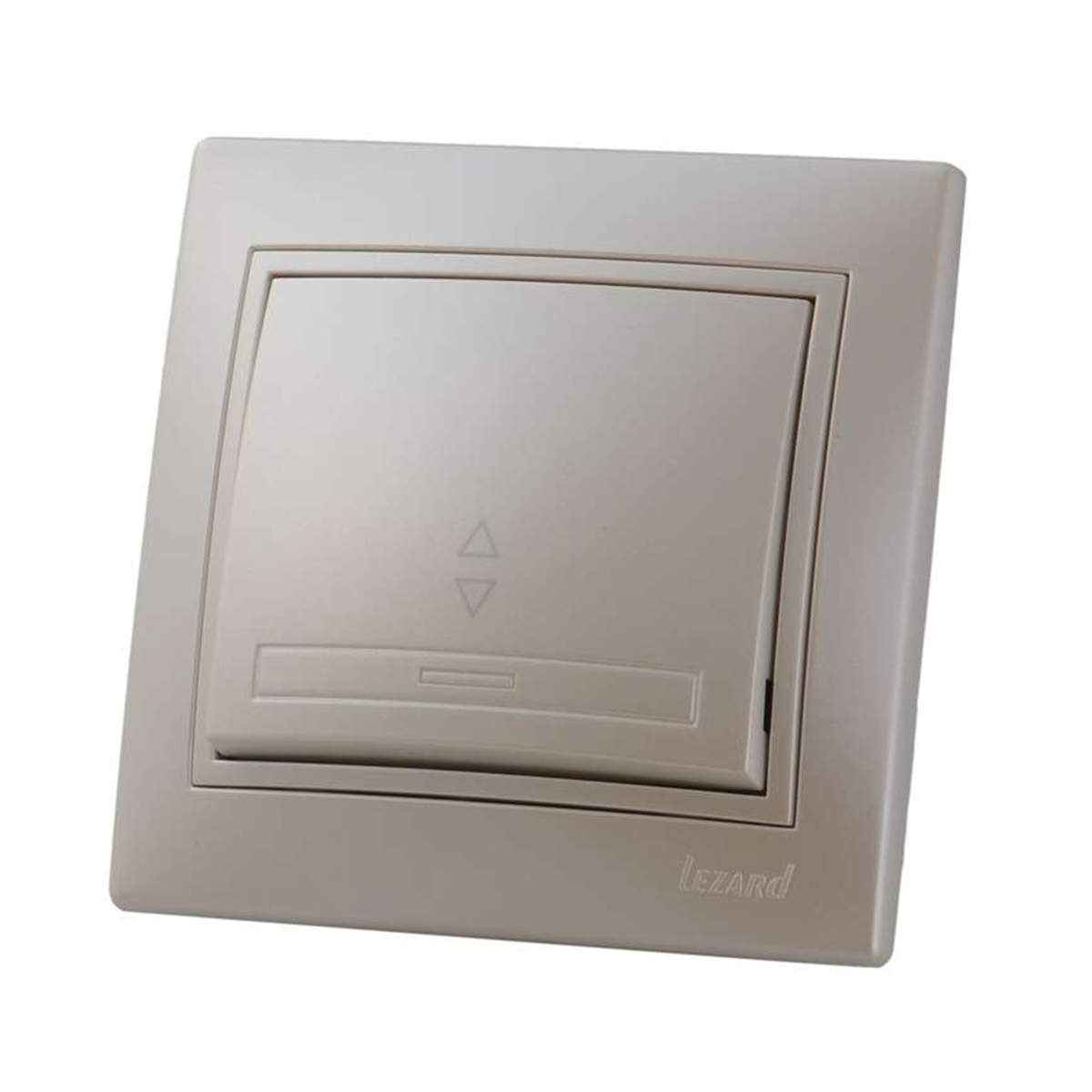 Выключатель "mira" 1 кл. проходной, жемчужно-белый (1/10/120) "lezard" 701-3030-105