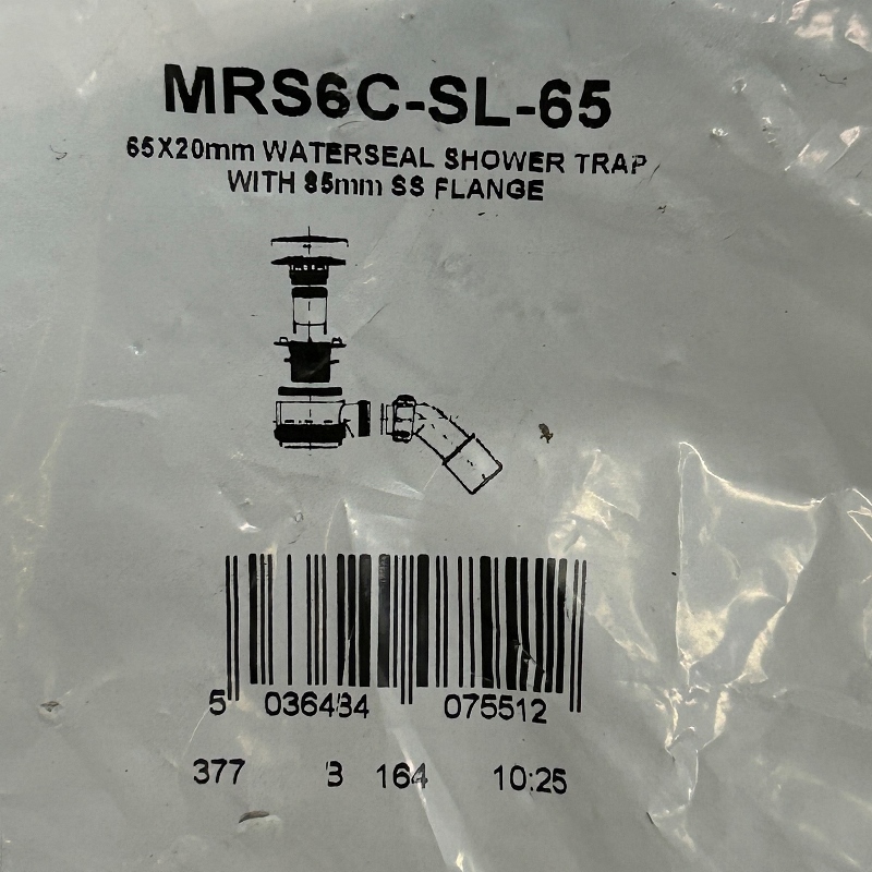Сифон McALPINE бутылочный для поддона слив 50-75 мм, высота 65 мм, выход 40/50 мм, хром