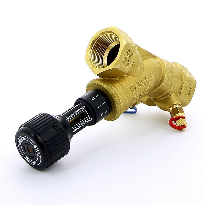 Клапан балансировочный CIM 747 ручной 1"1/4 В / DN 32 CIMBERIO Kvs15,м3/час DZR -латунь