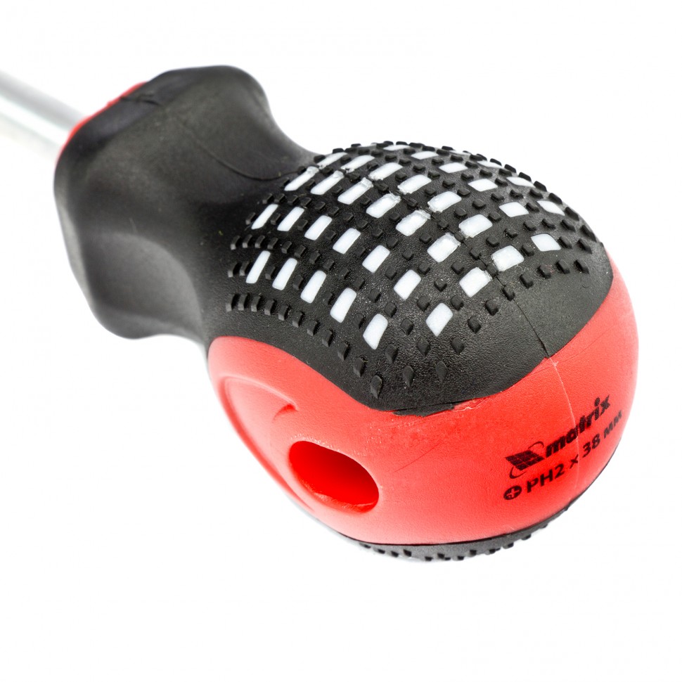 Отвертка Fusion, PH2 х 38 мм, CrV, трехкомпонентная рукоятка "Anti slip" Matrix (11431)