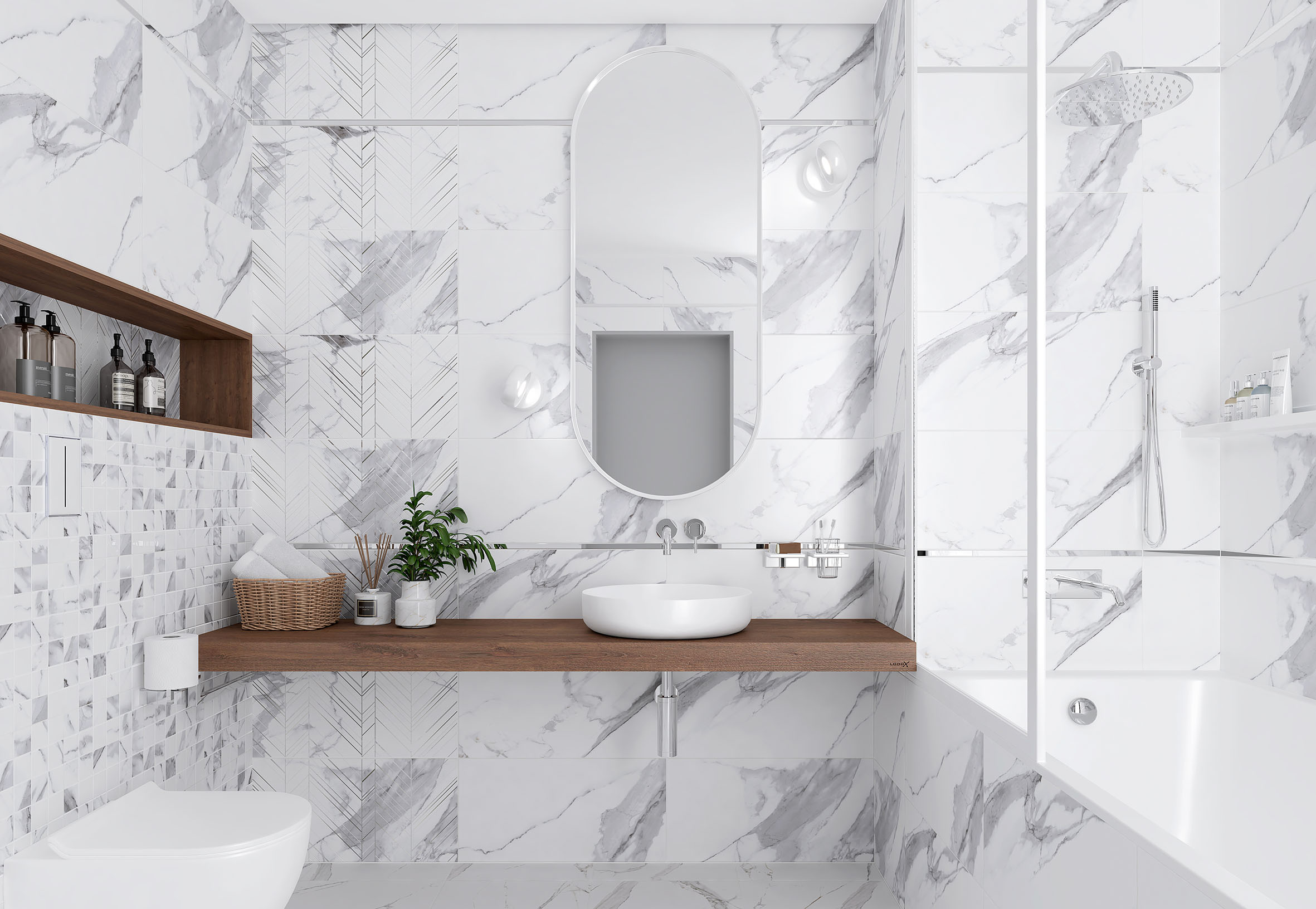 Bering белый 18-00-01- 30x60