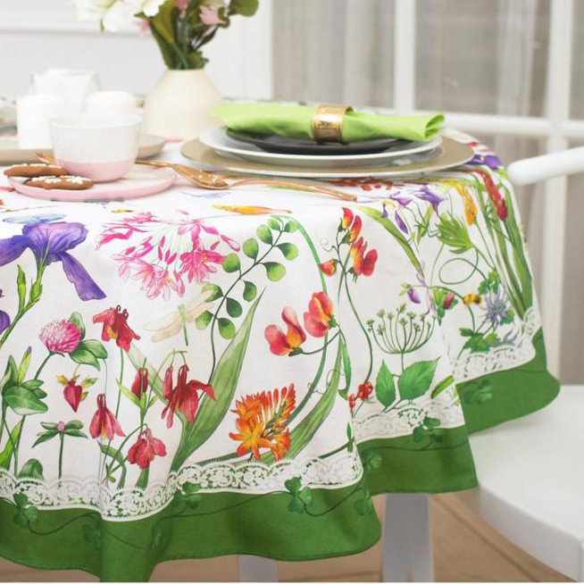 Скатерть "этель" луговые цветы d=220 см (1) 4026186