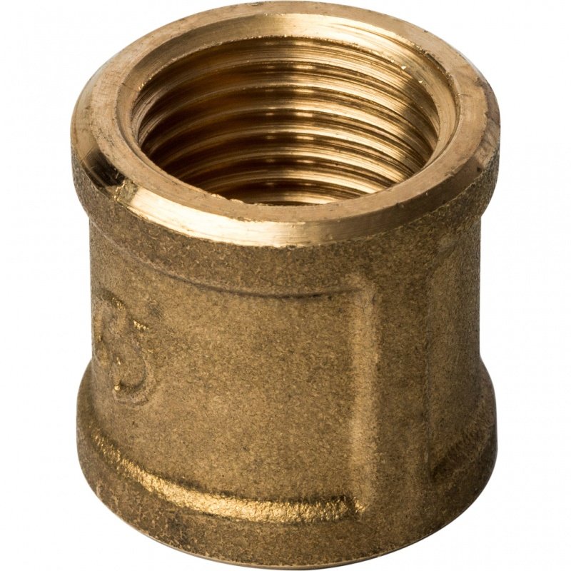 Муфта резьбовая 1/4" ВР латунь STOUT