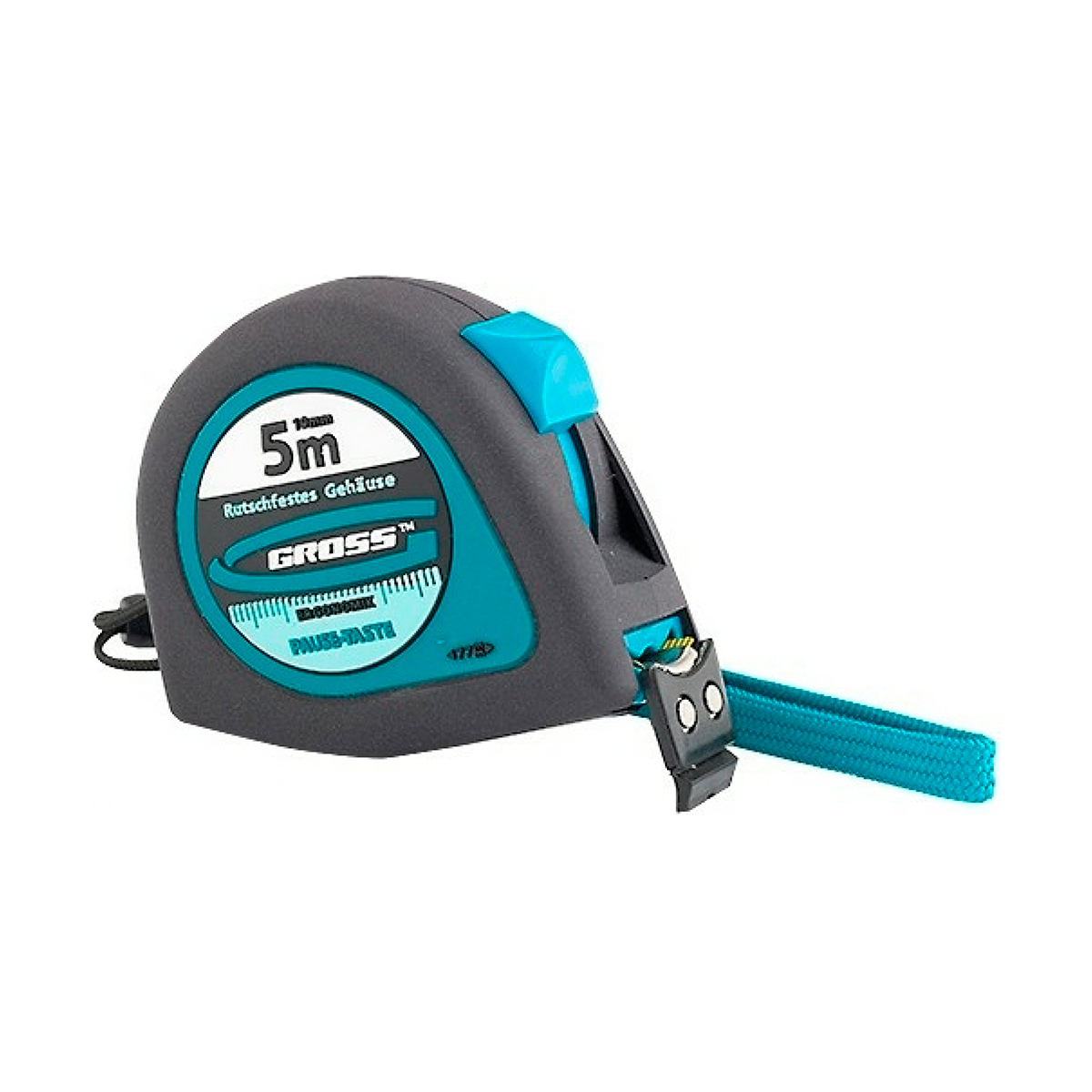 Рулетка "ergonomisch" магнитный обрезин. зацеп 5 м/19 мм (1/96) "gross"