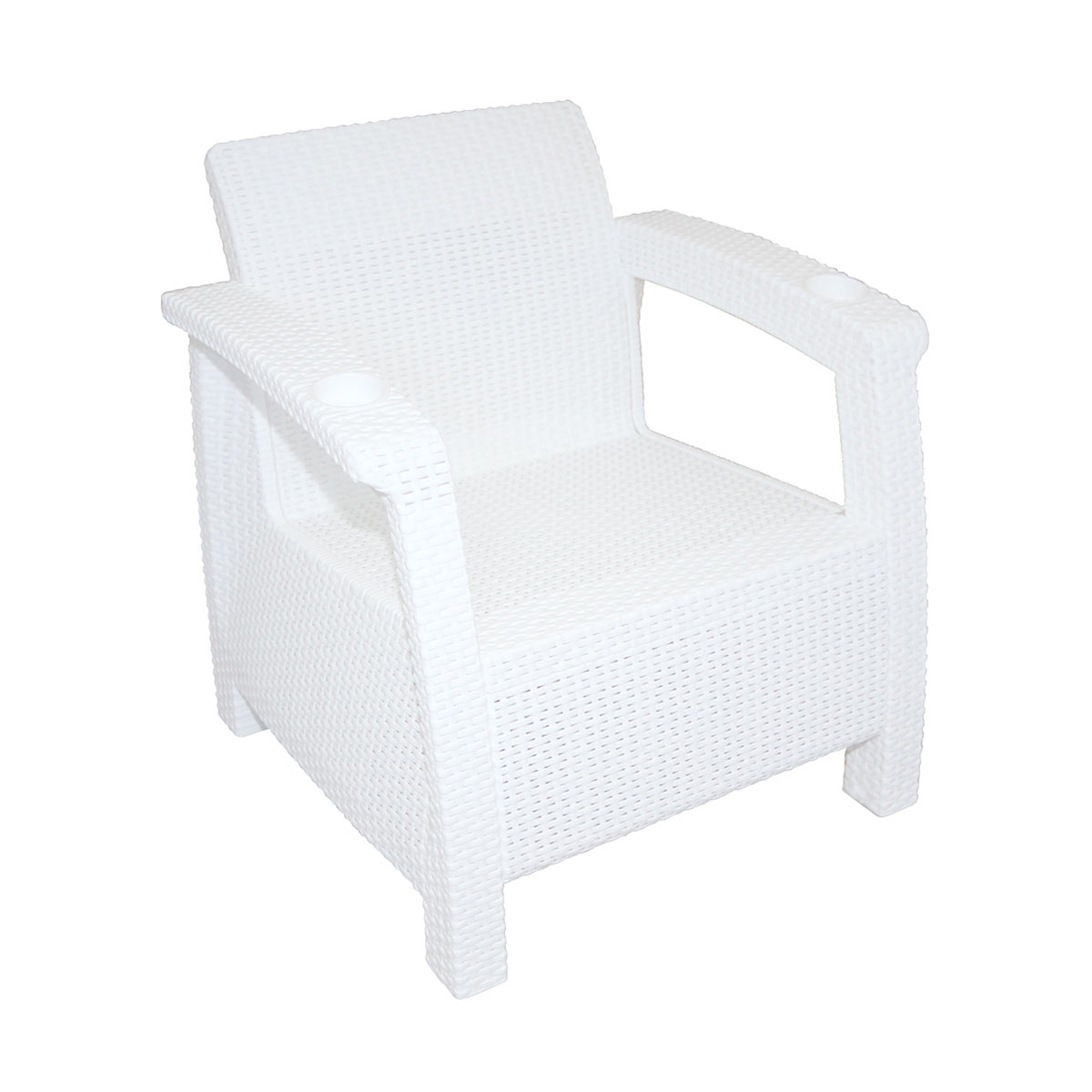 Кресло Альтернатива Ротанг, 73 x 70 x 79 см, белое
