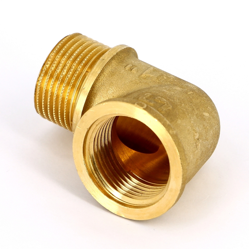 Колено резьбовое ВН 1" x 1" с упором, латунь UNI-FITT