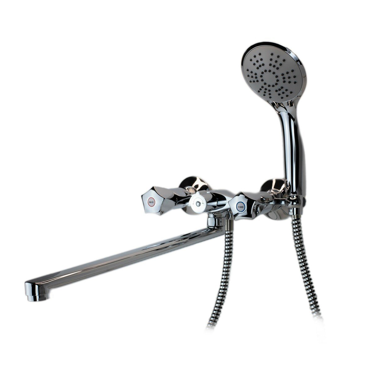 Смеситель для ванн "moscow" ms 31  плоский излив 350 мм, двухвентильный (1/10) "esko"