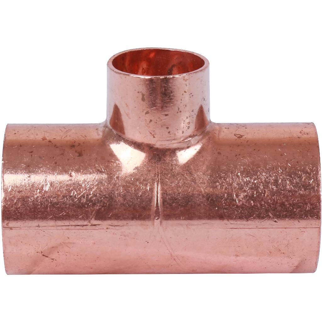 Тройник переходной 28х18х28 мм медный под пайку SANHA 15130281828