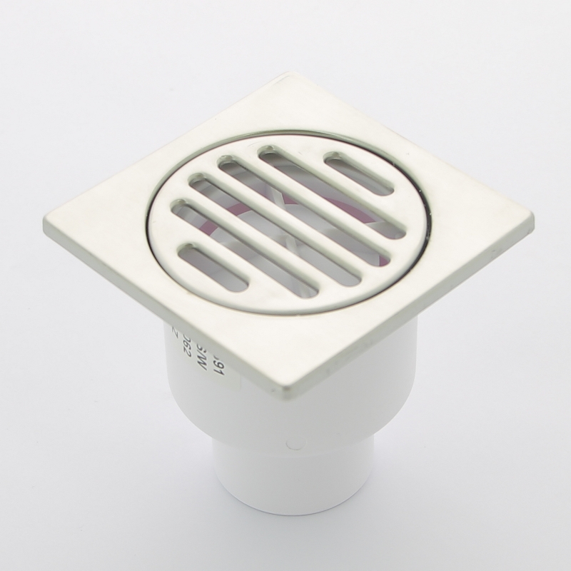 Трап McAlpine 100 х 100 мм, H=62 мм, выход вертикальный 50 мм, нерж.сталь