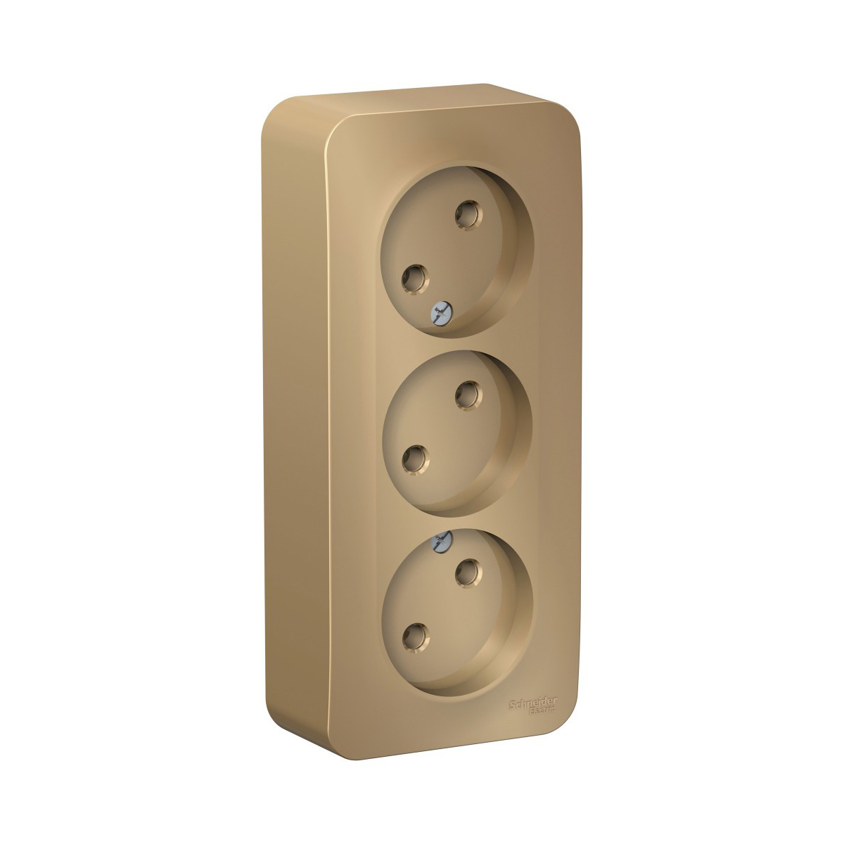 Розетка открыт. уст. "blanca" 3-х местн. 16а, титан (1/6/12) "schneider"