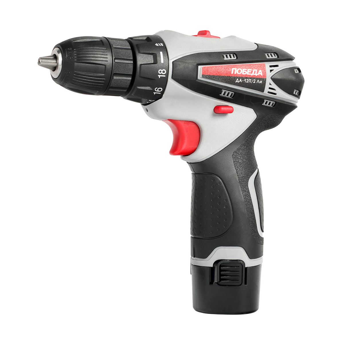 Дрель-шуруповерт аккум. да-12п/2 ли (кейс) (1/10) "победа" 180201637