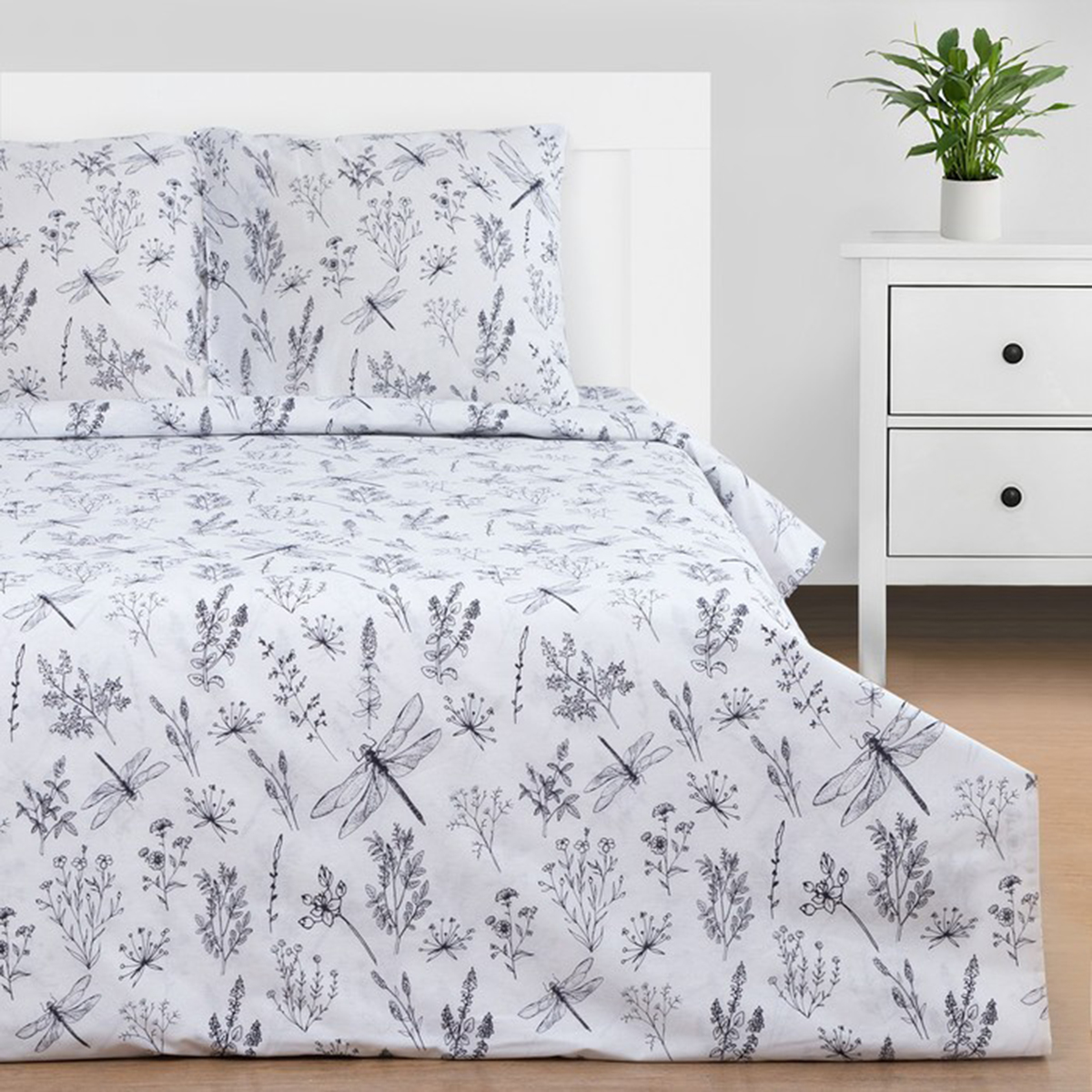 Постельное белье "этель" стрекозы евро (бязь) (1) 7534021