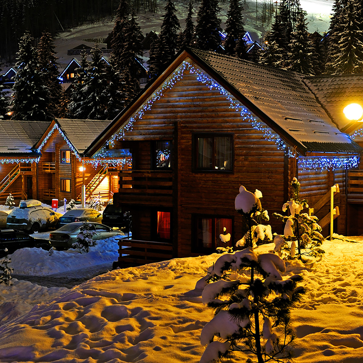 Электрогирлянда-конструктор "бахрома" 3*0,6 м, 72 теплые лампы (18 мигающих), 18 нитей (1/4) "vegas"