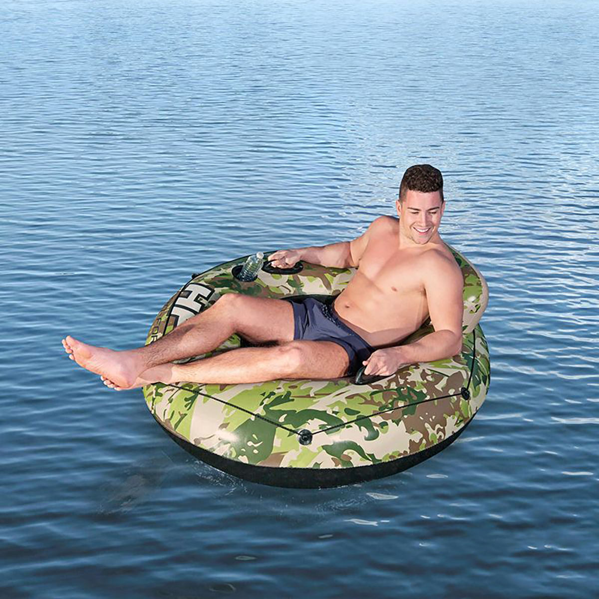 Круг надувной (плот) для плавания "camo cruiser" d-135 см (1/4) "bestway" 43284