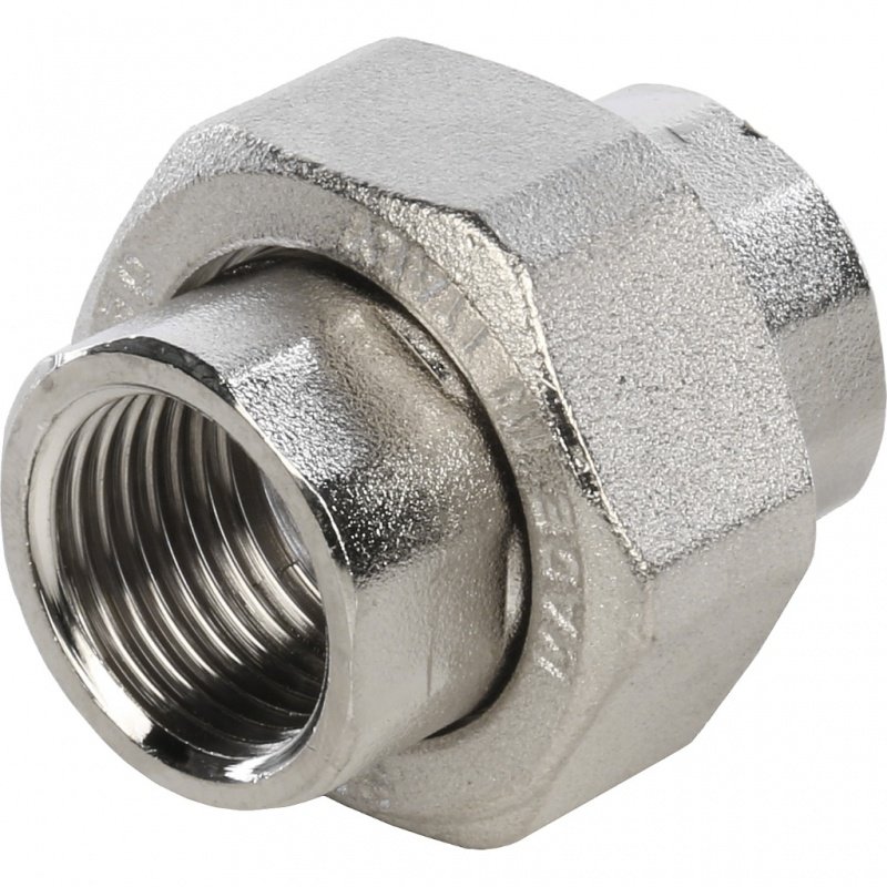 Американка ВР 1/2" никель STOUT уплотнение конус