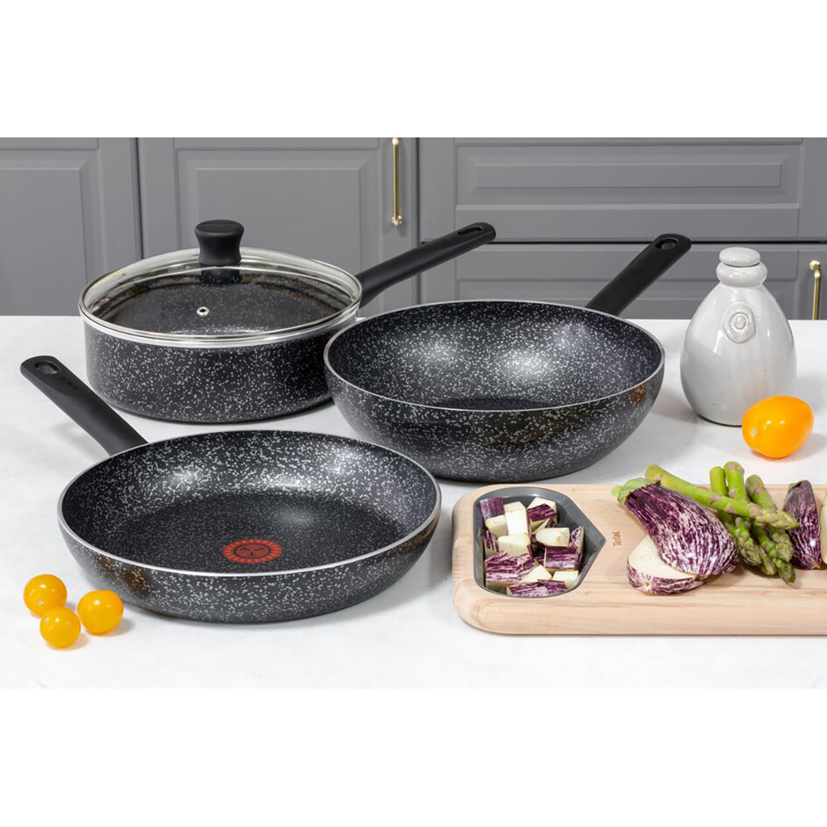 Сковорода антипригарн. "granit" 26 см (1/6) "tefal"