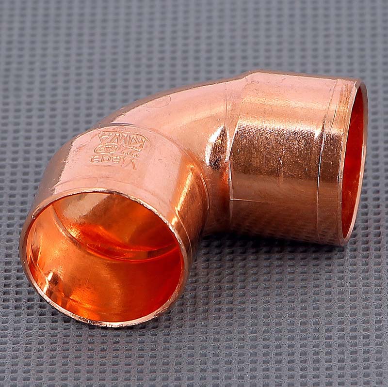 Угол двухраструбный 90° VIEGA пайка 22 мм медный