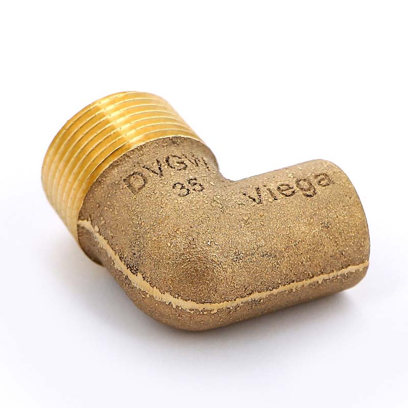 Угол 90° переходной пайка - НР 18 x 3/4" VIEGA бронза