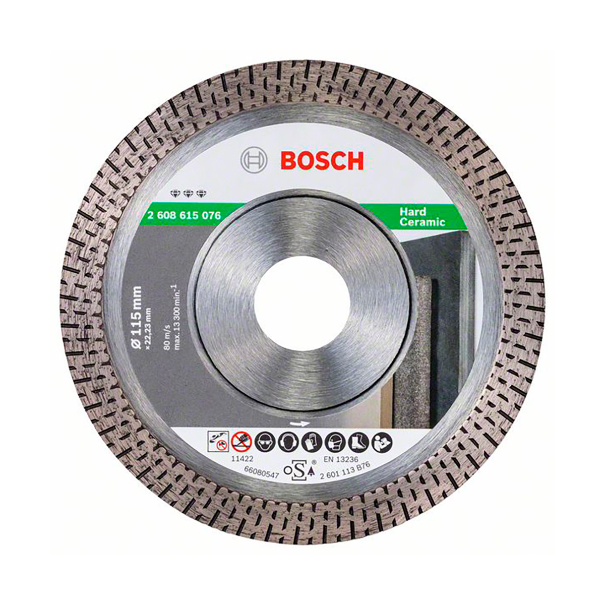 Круг отрезной алмазный по керамограниту 115 х 1,4 х 22,2 мм (1) "bosch" 2608615076