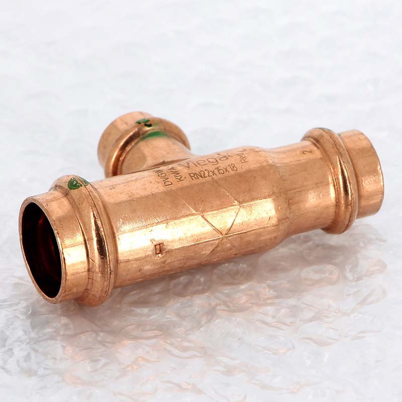 Тройник пресс медный Profipress VIEGA 22х15х18