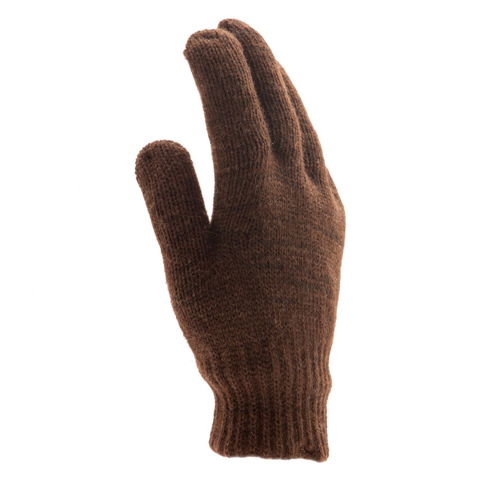 Перчатки трикотажные, двойные, верблюжья и овечья шерсть, ПВХ покрытие, Сибртех (68635)