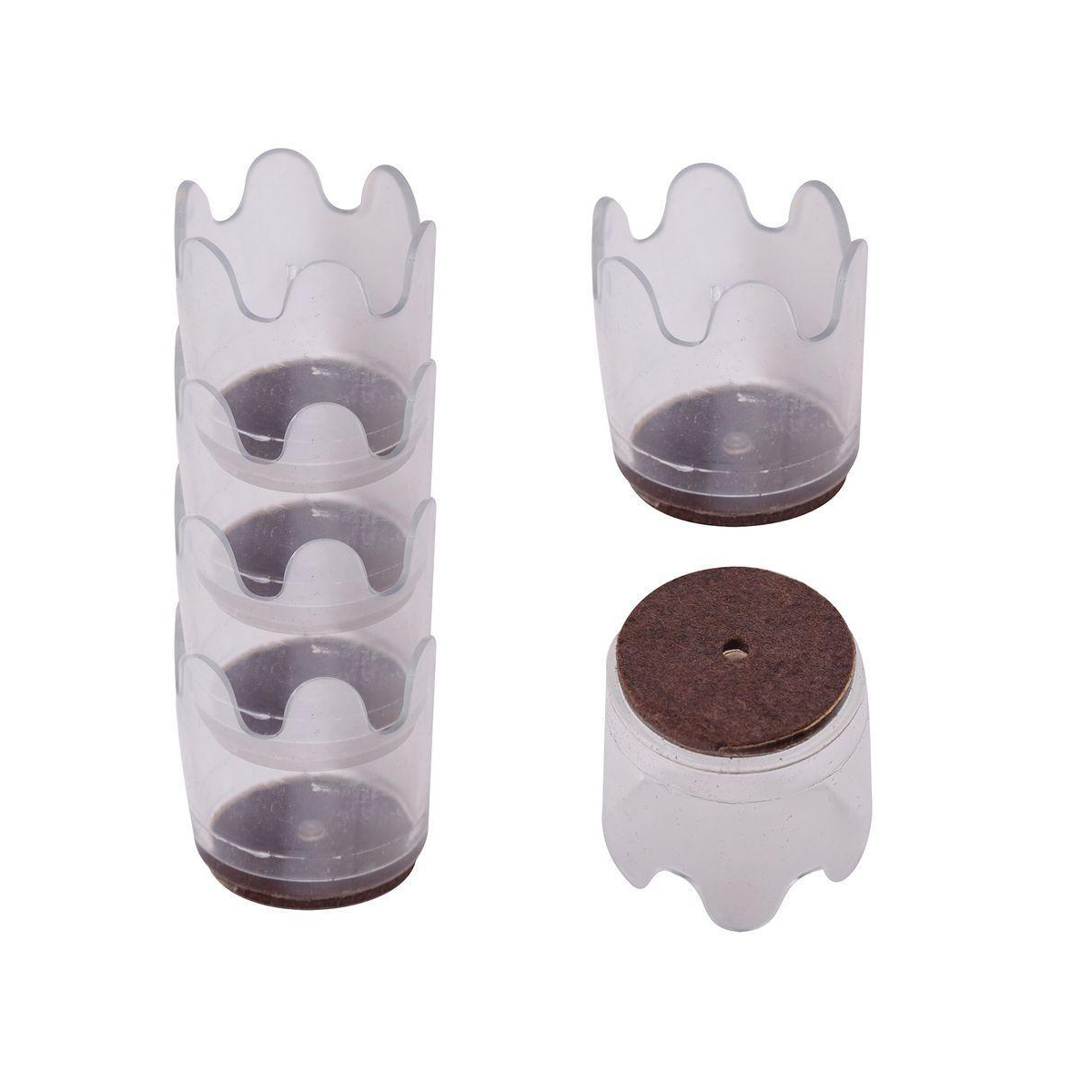 Протекторы для мебели набор 4 шт. d-4 см, войлок/пвх (1/6/96) "мультидом" vl45-28