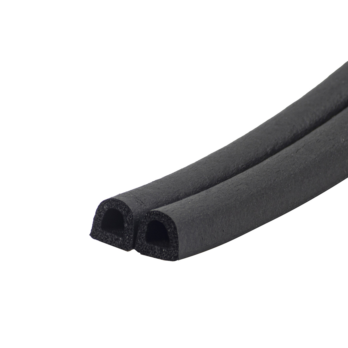 Уплотнитель d 9 х 8 мм черный бухта 100 м (1/8) "tech-top"