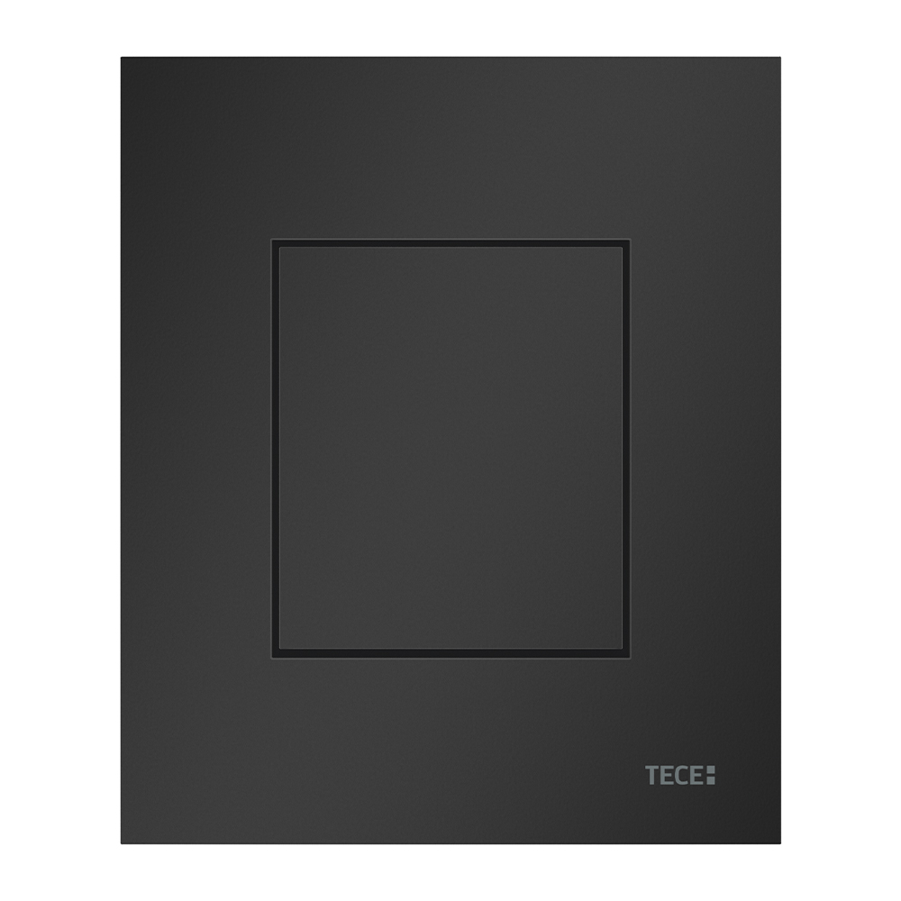 Пластиковая панель смыва TECEnow черная матовая, для инсталляции писсуара, 124 x 104 x 5 мм